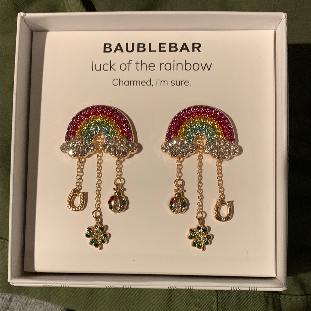 BaubleBar Crystal Rainbow Earrings